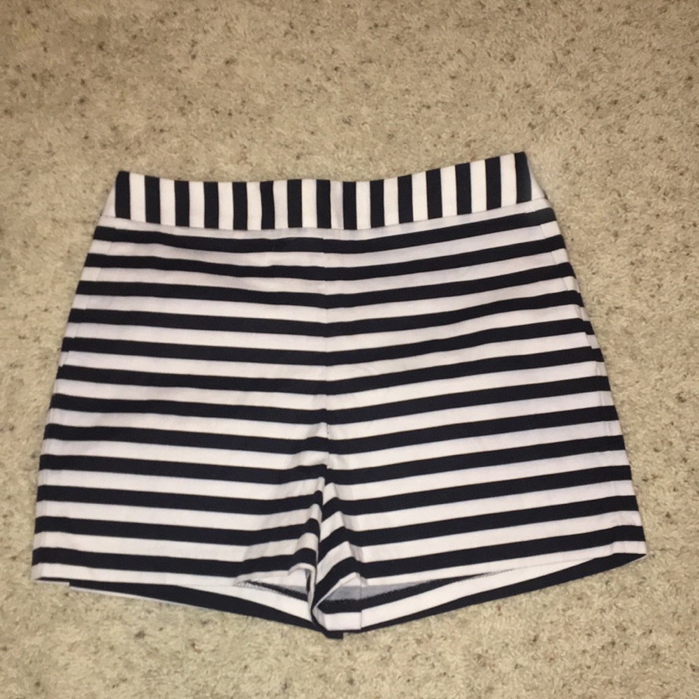 High waisted striped shorts